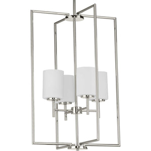 Progress Lighting - P500206-104 - Four Light Foyer Pendant - Replay - Polished Nickel