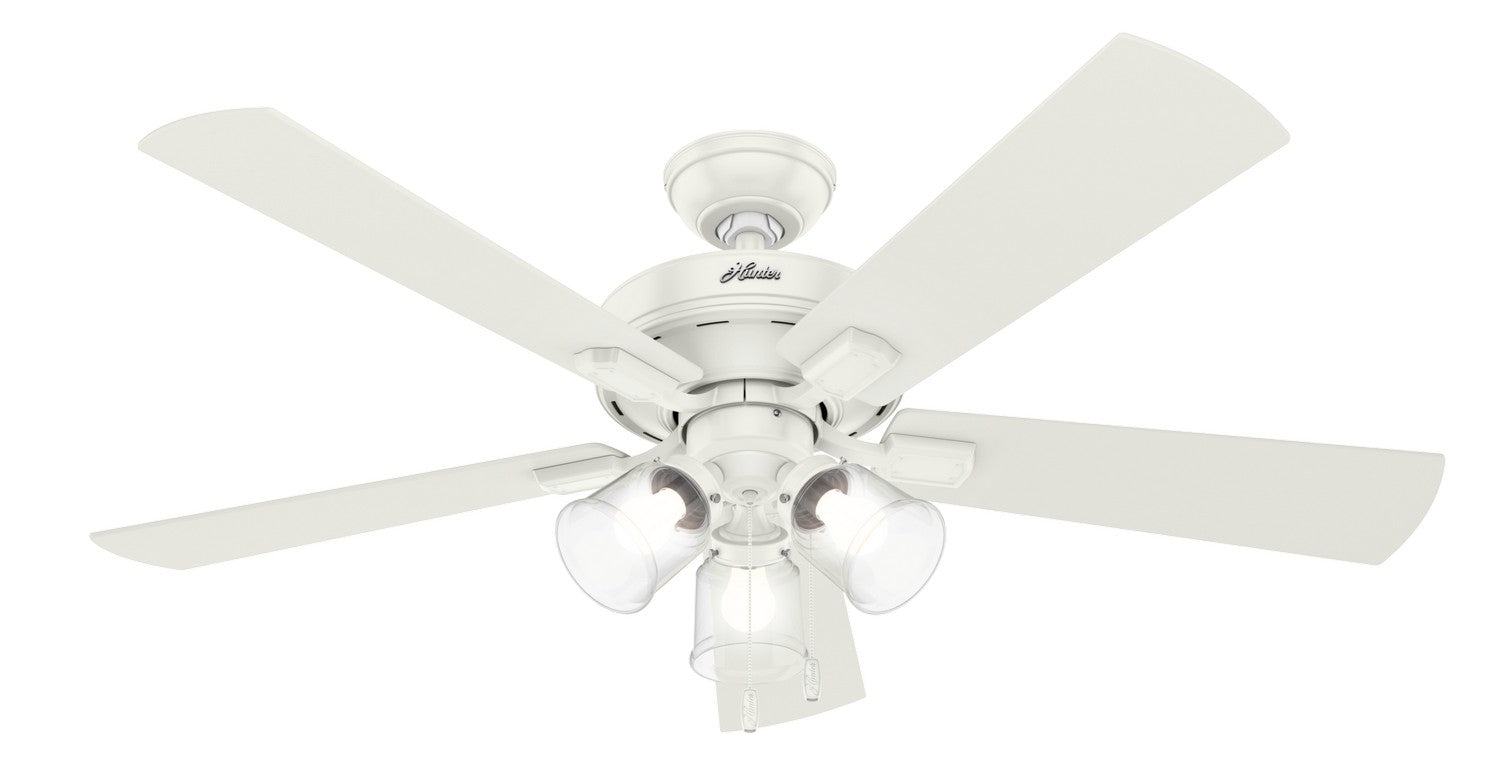 Hunter - 54204 - 52" Ceiling Fan - Crestfield - Fresh White