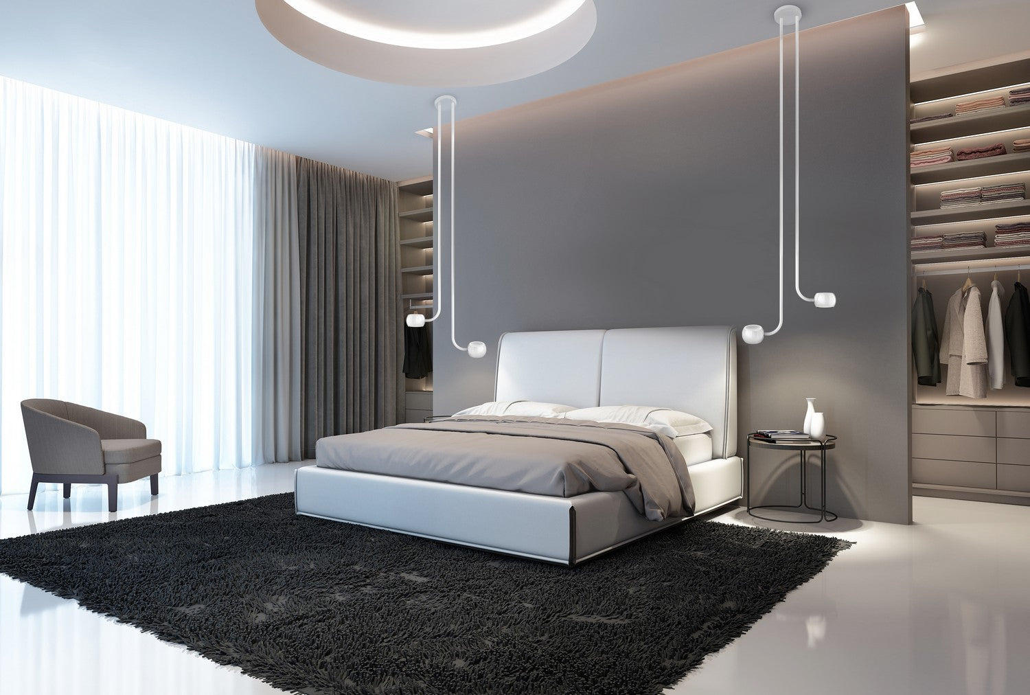Kuzco Lighting - MP46608-GWH - LED Pendant - Flux - Gloss White