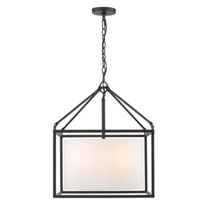 Golden - 2243-5 BLK-MWS - Five Light Chandelier - Manhattan - Matte Black