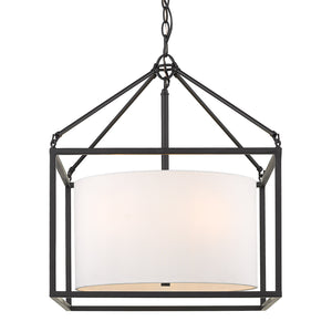 Golden - 2243-5 BLK-MWS - Five Light Chandelier - Manhattan - Matte Black