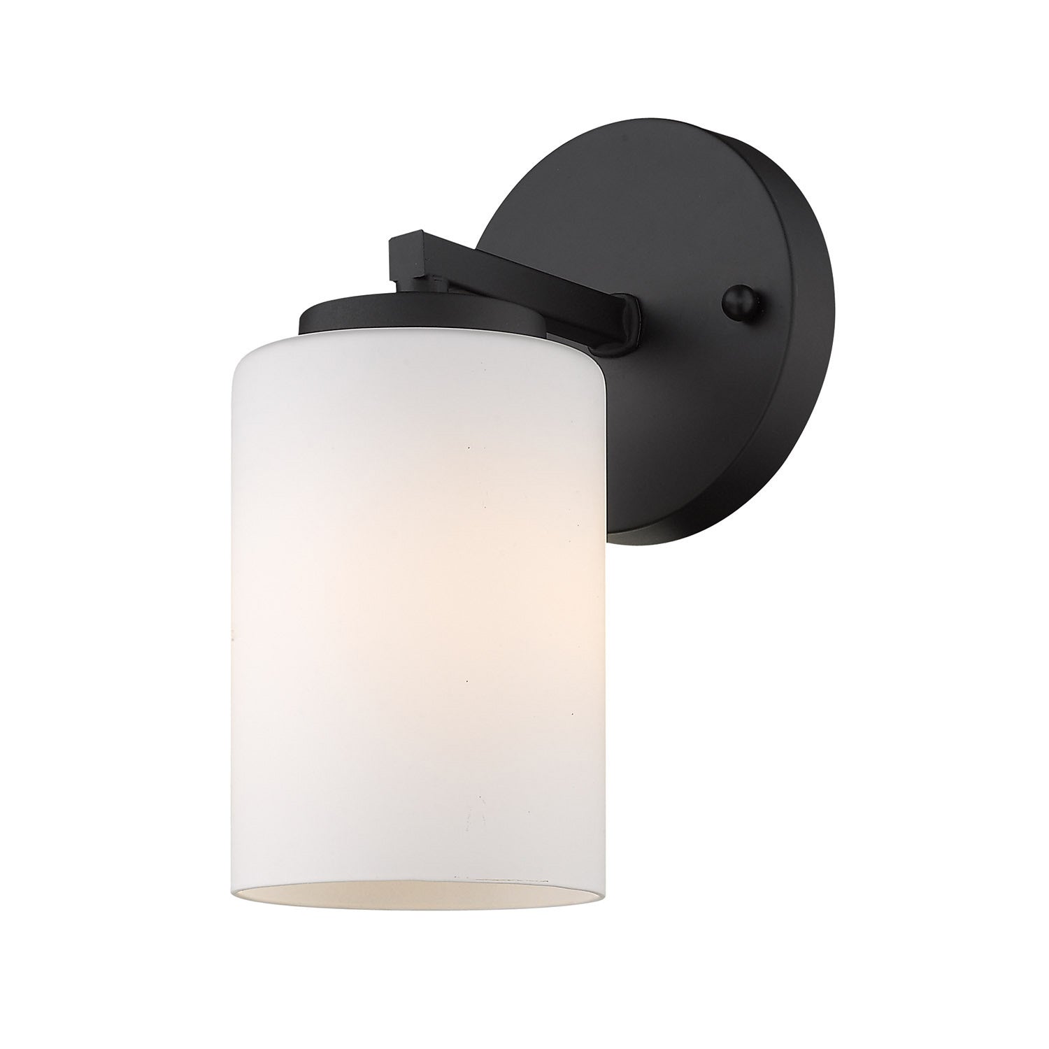 Golden - 2243-BA1 BLK-OP - One Light Bath Vanity - Manhattan - Matte Black