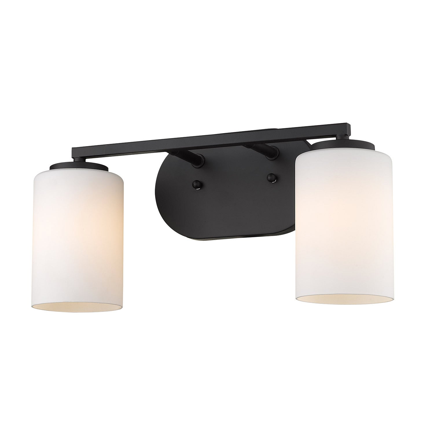 Golden - 2243-BA2 BLK-OP - Two Light Bath Vanity - Manhattan - Matte Black