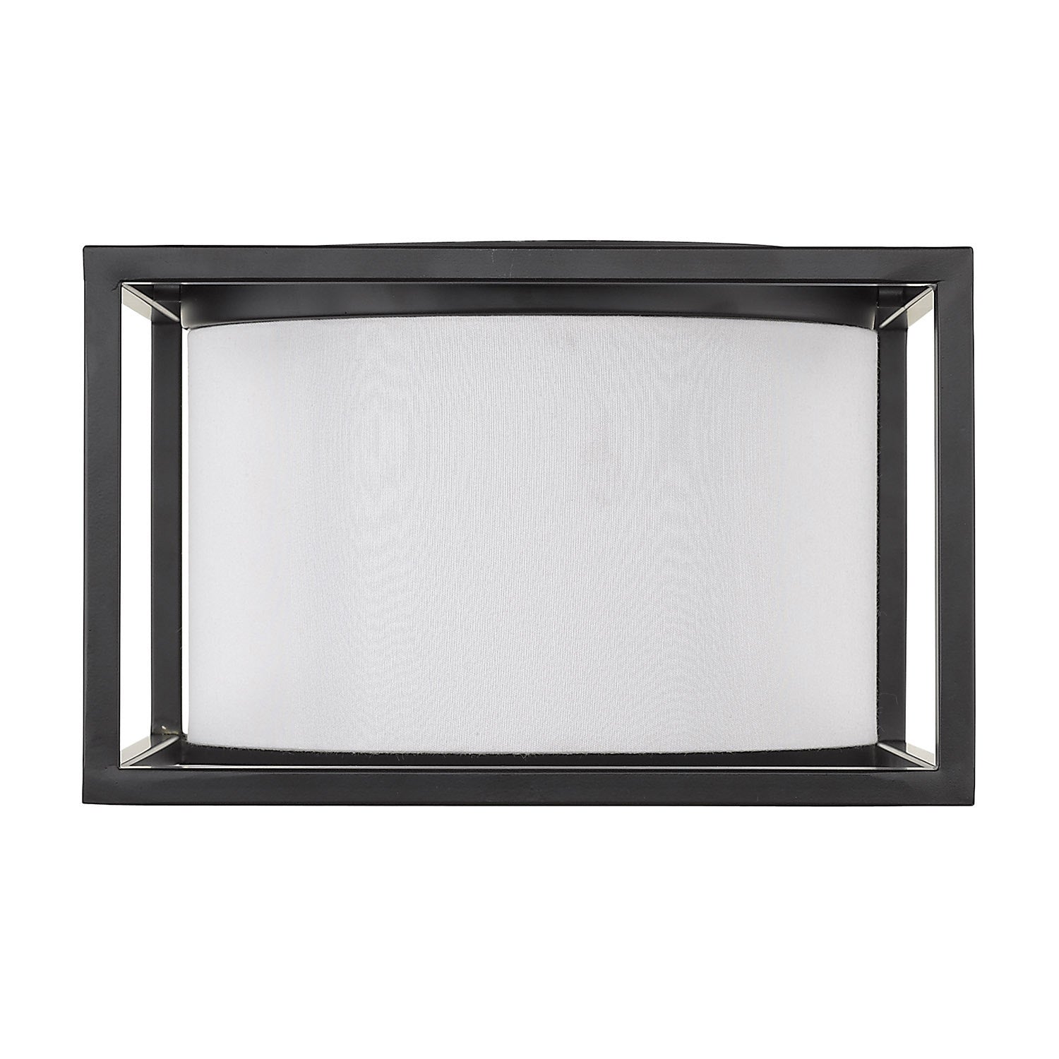 Golden - 2243-FM BLK-MWS - Two Light Flush Mount - Manhattan - Matte Black