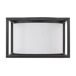 Golden - 2243-FM BLK-MWS - Two Light Flush Mount - Manhattan - Matte Black