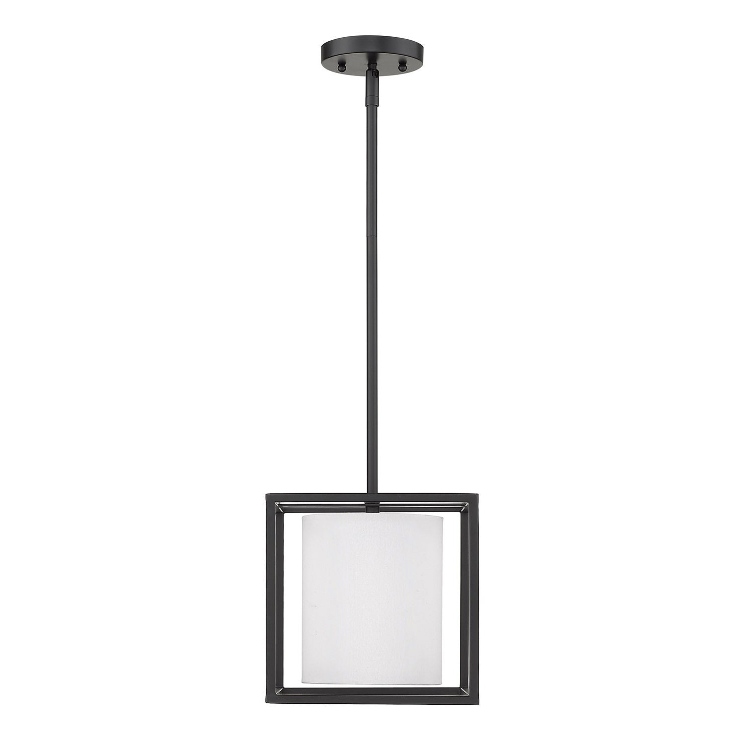 Golden - 2243-M1L BLK-MWS - One Light Mini Pendant - Manhattan - Matte Black