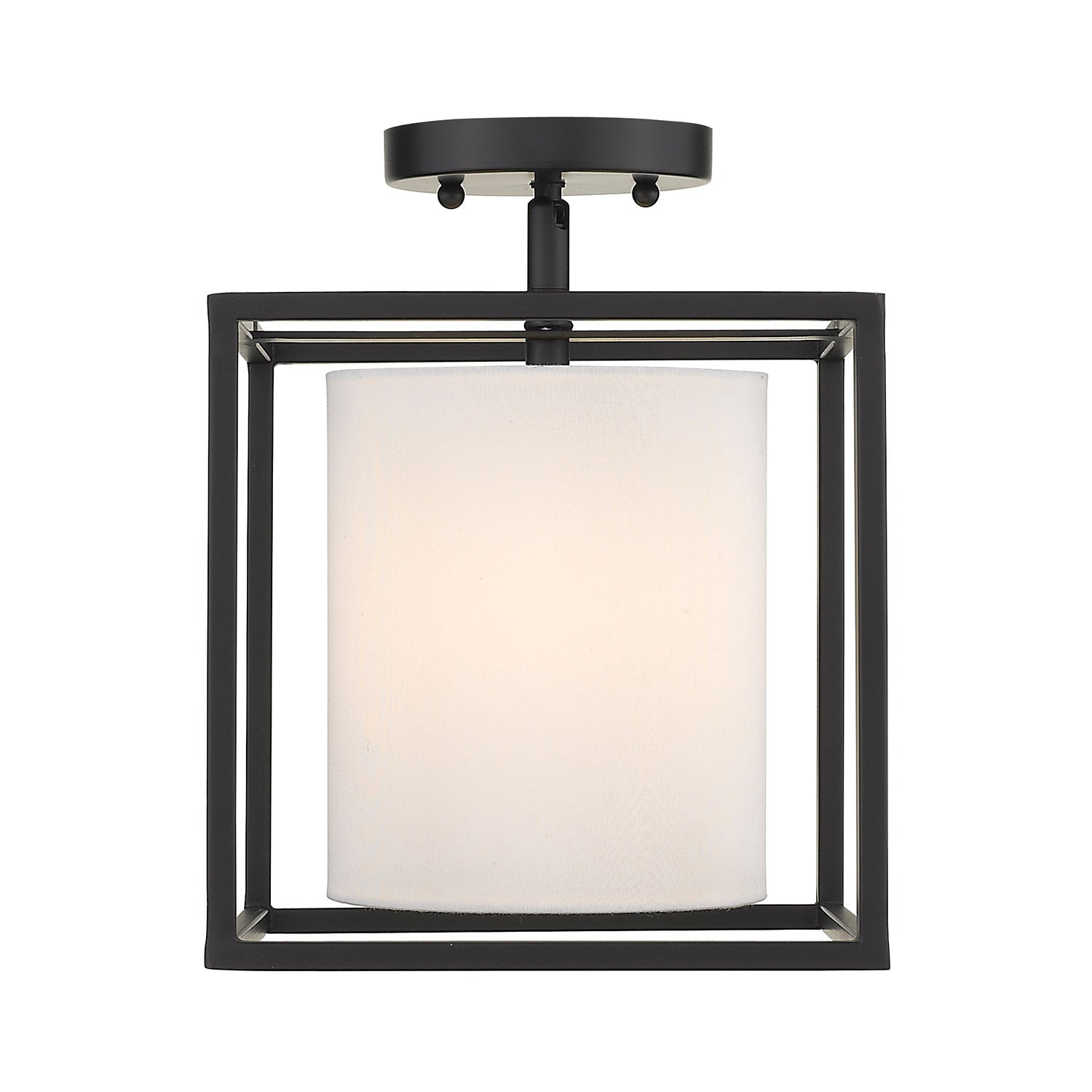 Golden - 2243-M1L BLK-MWS - One Light Mini Pendant - Manhattan - Matte Black