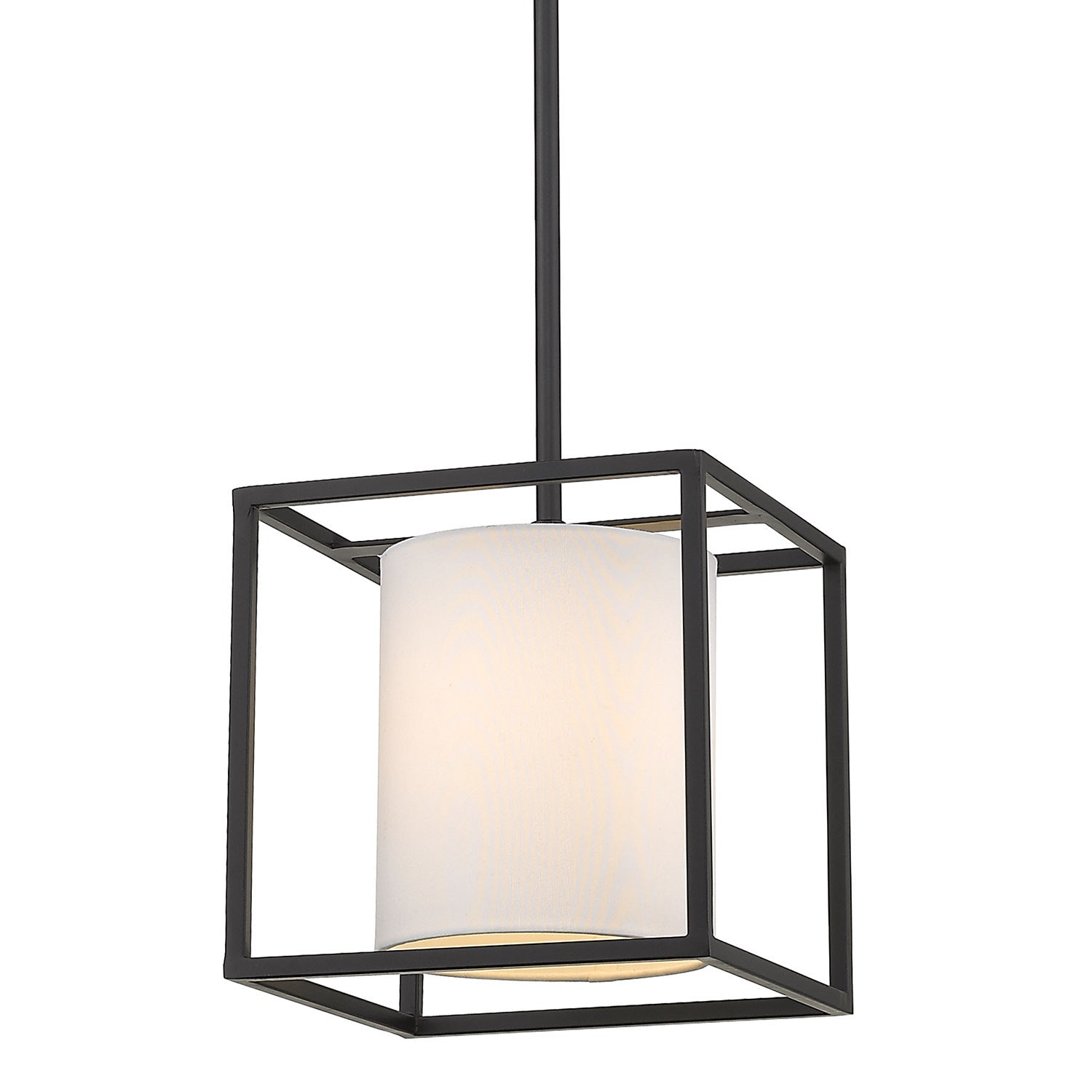 Golden - 2243-M1L BLK-MWS - One Light Mini Pendant - Manhattan - Matte Black