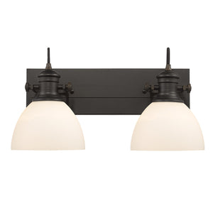 Golden - 3118-BA2 RBZ-OP - Two Light Bath Vanity - Hines RBZ - Rubbed Bronze