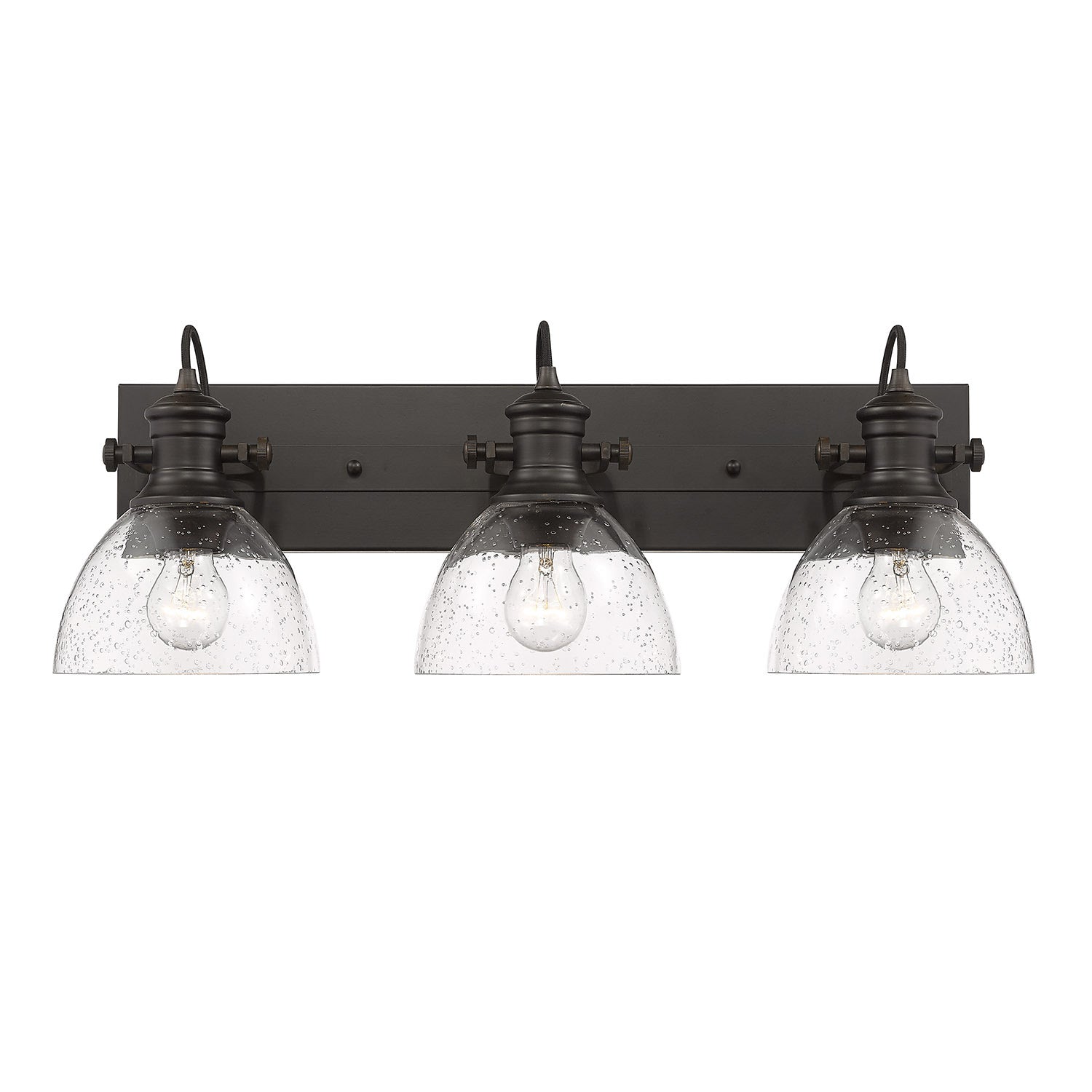 Golden - 3118-BA3 RBZ-SD - Three Light Bath Vanity - Hines RBZ - Rubbed Bronze