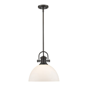 Golden - 3118-L RBZ-OP - One Light Pendant - Hines RBZ - Rubbed Bronze