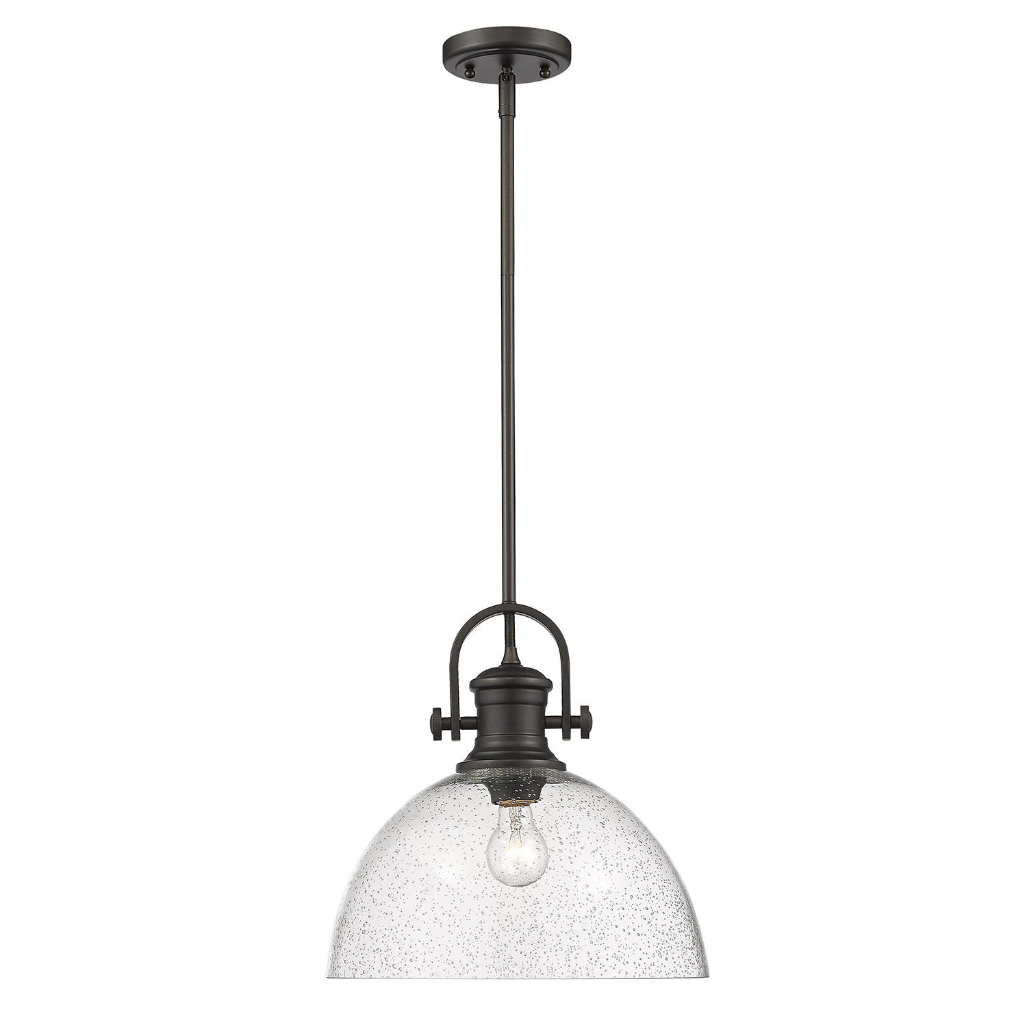 Golden - 3118-L RBZ-SD - One Light Pendant - Hines RBZ - Rubbed Bronze