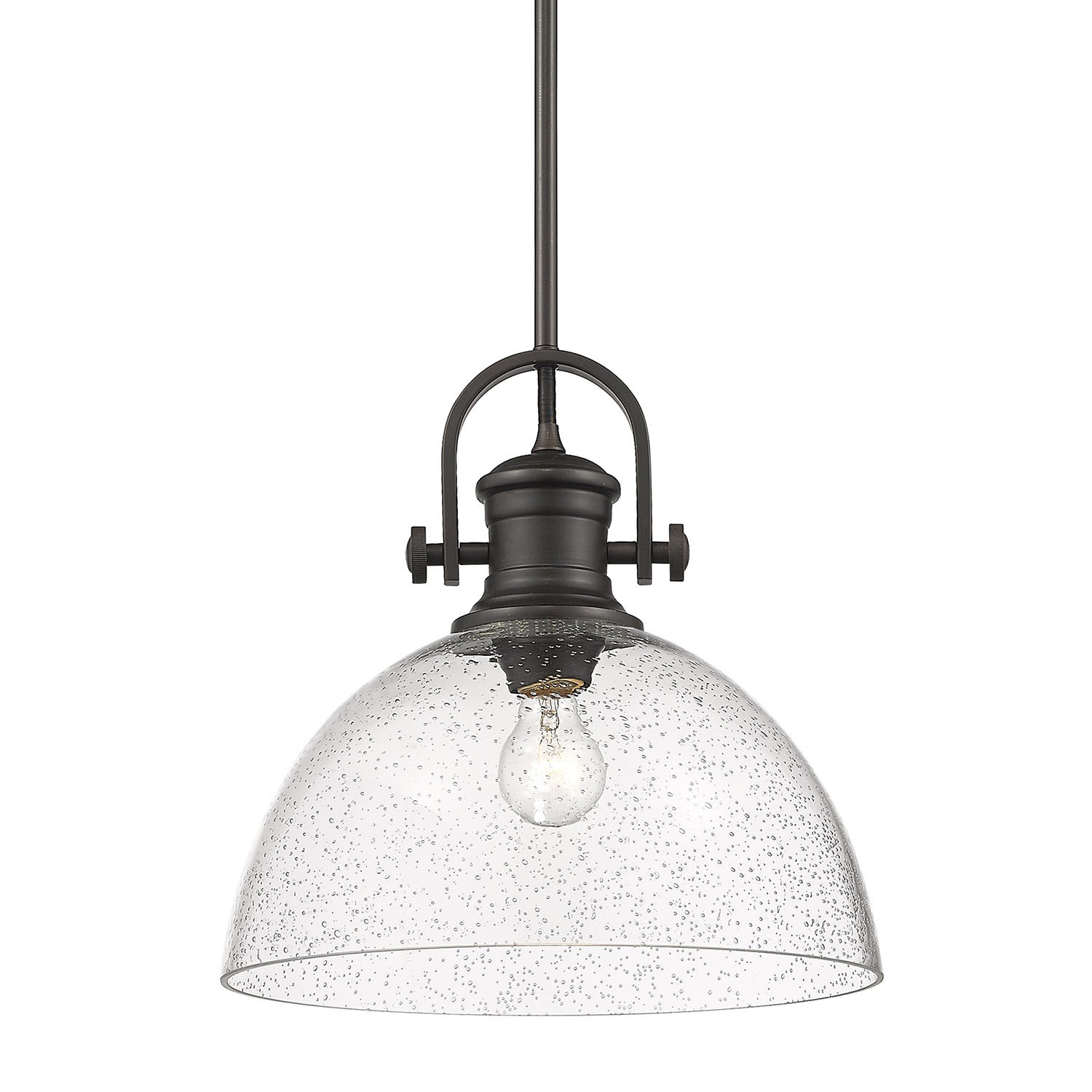 Golden - 3118-L RBZ-SD - One Light Pendant - Hines RBZ - Rubbed Bronze