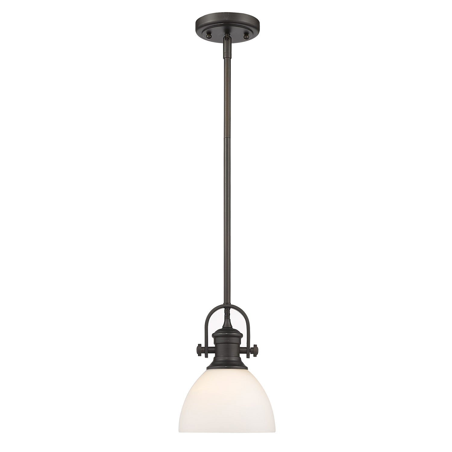 Golden - 3118-M1L RBZ-OP - One Light Mini Pendant - Hines RBZ - Rubbed Bronze