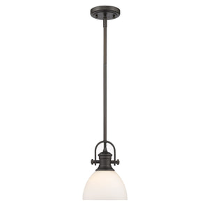 Golden - 3118-M1L RBZ-OP - One Light Mini Pendant - Hines RBZ - Rubbed Bronze