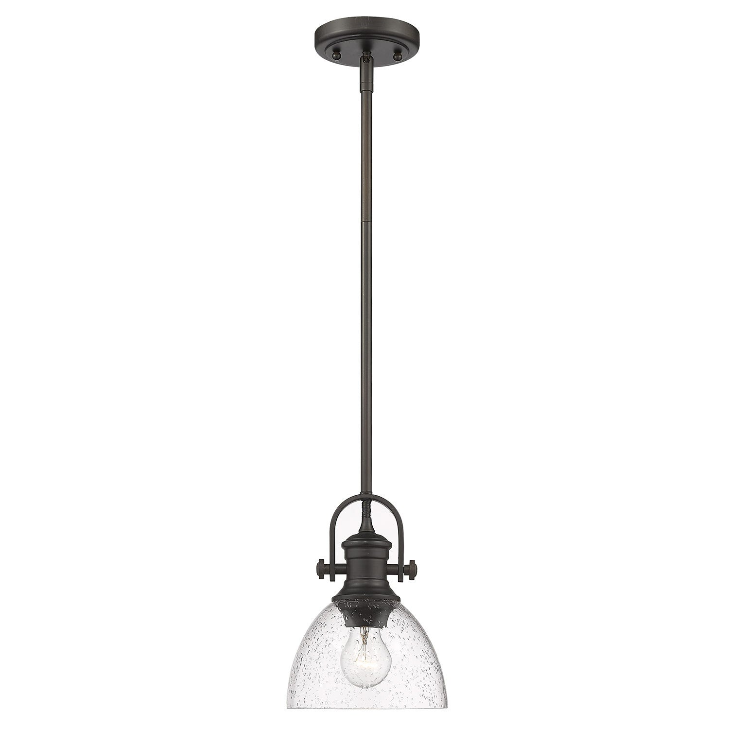 Golden - 3118-M1L RBZ-SD - One Light Mini Pendant - Hines RBZ - Rubbed Bronze