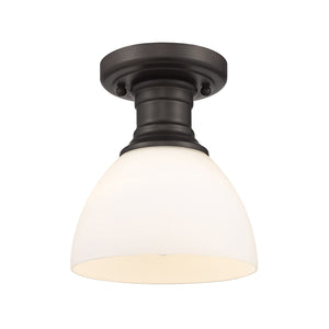 Golden - 3118-SF RBZ-OP - One Light Semi-Flush Mount - Hines RBZ - Rubbed Bronze