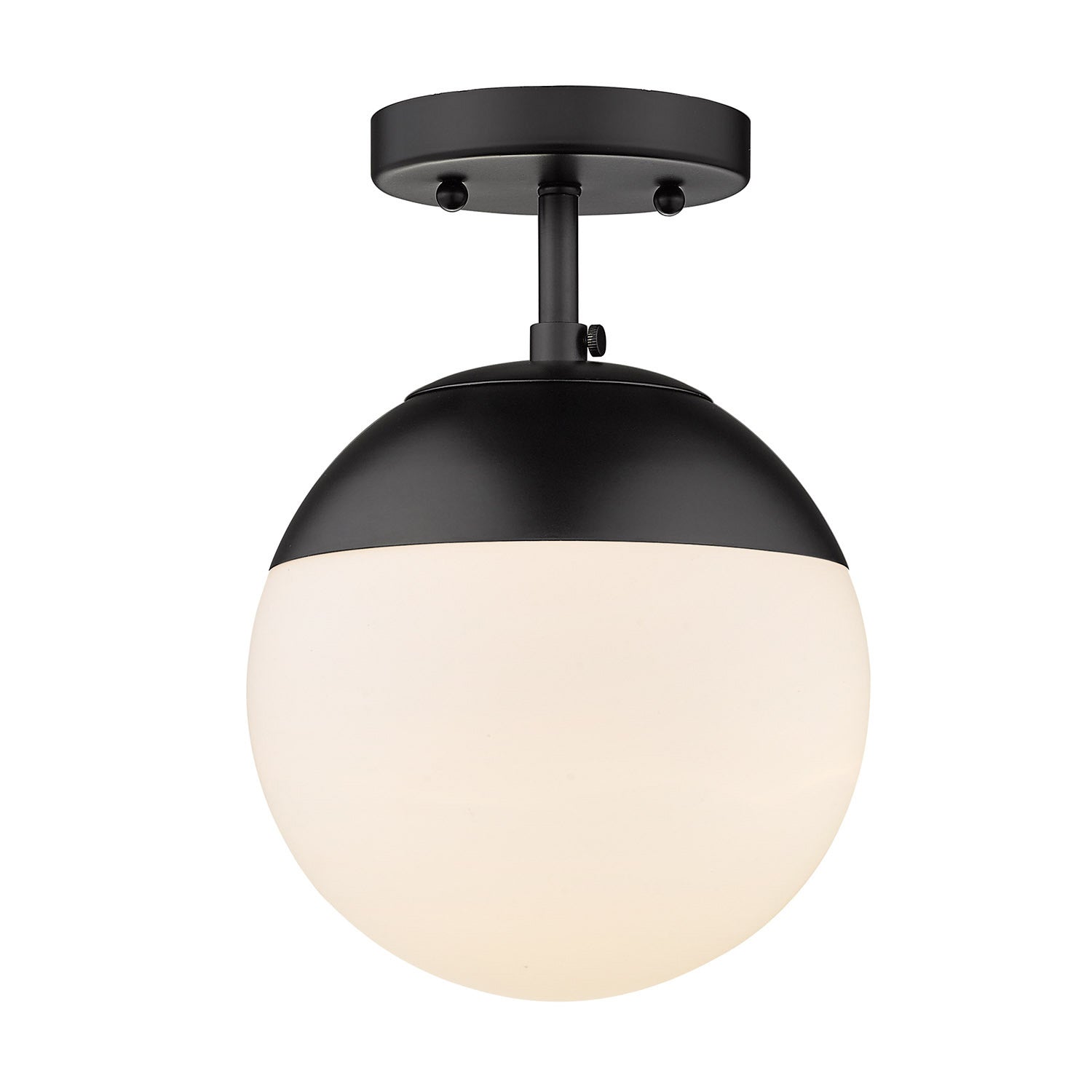 Golden - 3218-SF BLK-BLK - One Light Semi-Flush Mount - Dixon BLK - Matte Black