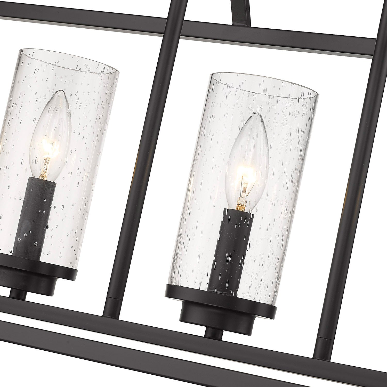 Golden - 4309-LP BLK-BLK-SD - Five Light Linear Pendant - Mercer - Matte Black