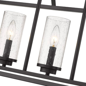 Golden - 4309-LP BLK-BLK-SD - Five Light Linear Pendant - Mercer - Matte Black