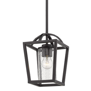 Golden - 4309-M1L BLK-BLK-SD - One Light Mini Pendant - Mercer - Matte Black