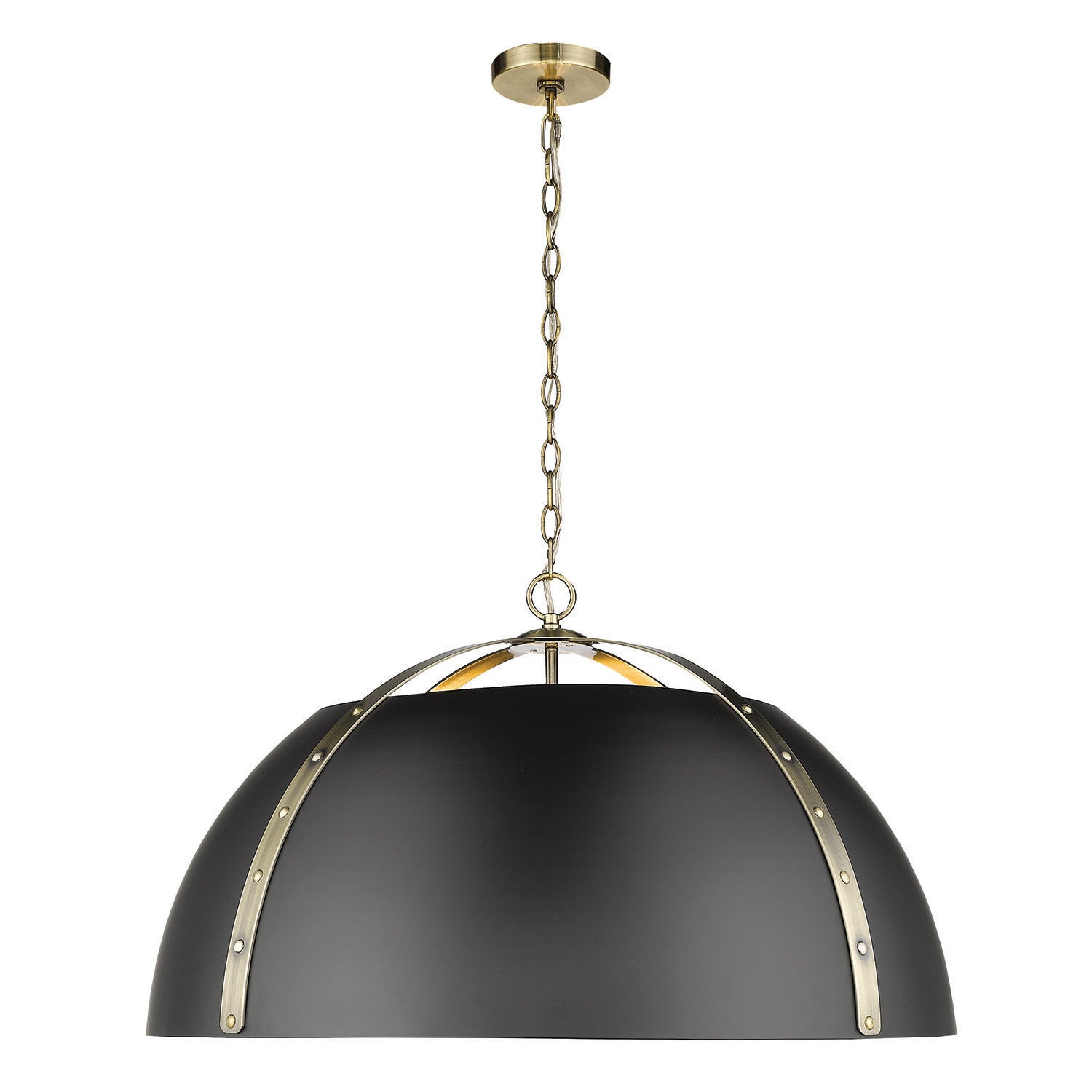 Golden - 6928-8P AB-BLK - Eight Light Pendant - Aldrich AB - Aged Brass