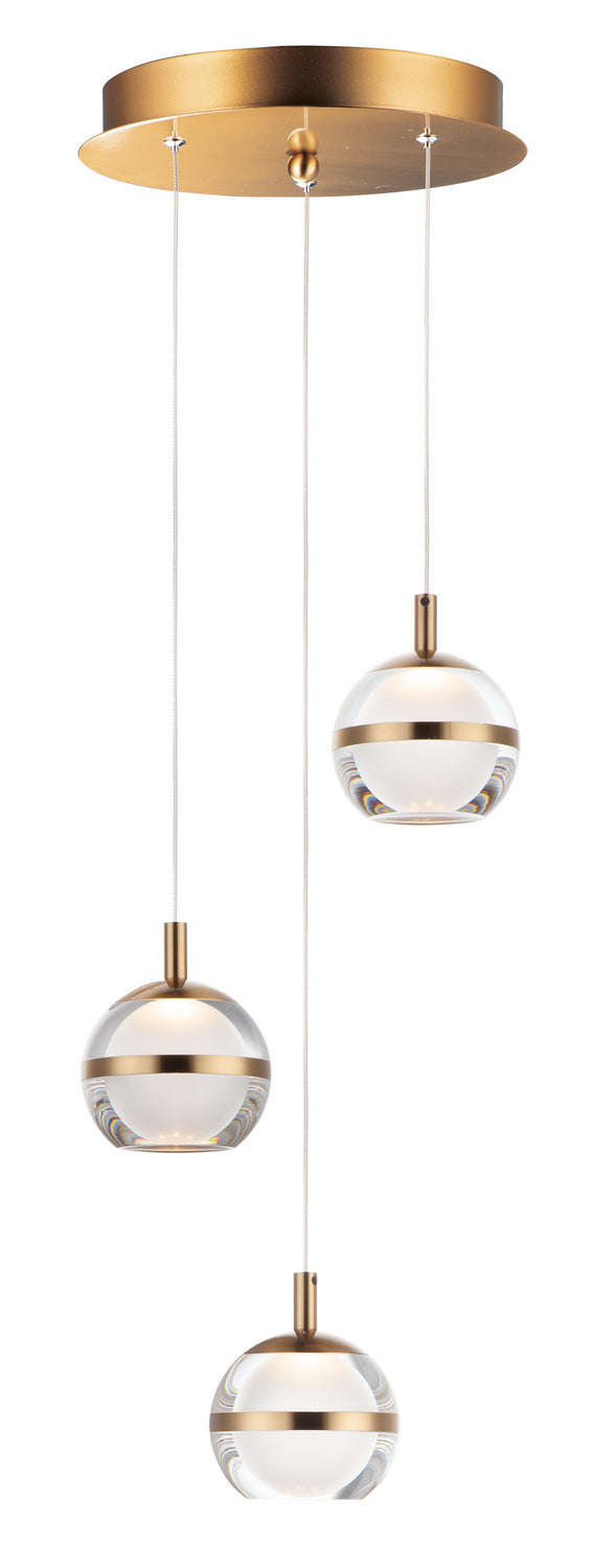 ET2 - E24593-93NAB - LED Pendant - Swank - Natural Aged Brass