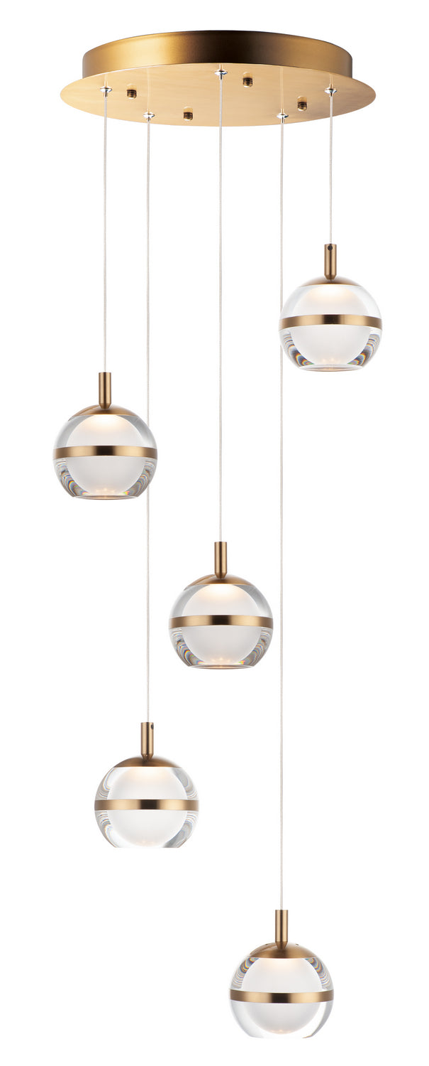 ET2 - E24595-93NAB - LED Pendant - Swank - Natural Aged Brass