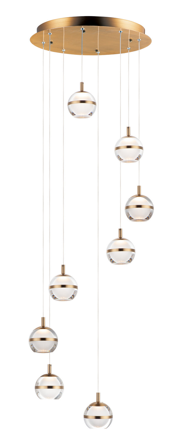 ET2 - E24598-93NAB - LED Pendant - Swank - Natural Aged Brass