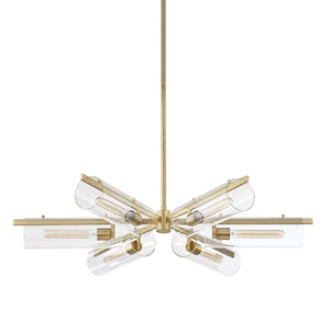 Mitzi - H326806-AGB - Six Light Chandelier - Ariel - Aged Brass