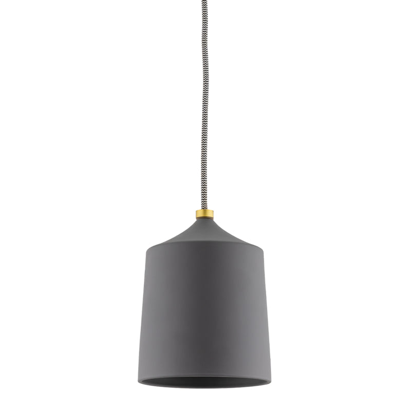 Mitzi - H339701-AGB/MB - One Light Pendant - Megan - Aged Brass/Matte Black