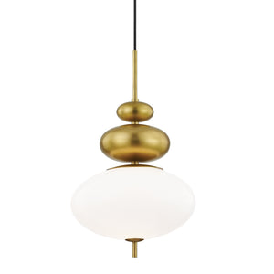 Mitzi - H347701-AGB - One Light Pendant - Elsie - Aged Brass