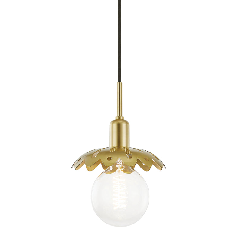 Mitzi - H353701-AGB - One Light Pendant - Alyssa - Aged Brass