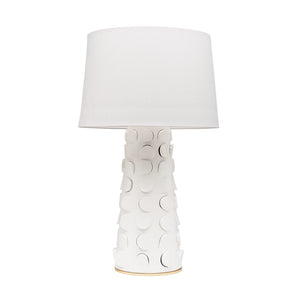 Mitzi - HL335201-WH/GL - One Light Table Lamp - Naomi - White Lustro/Gold Leaf Combo