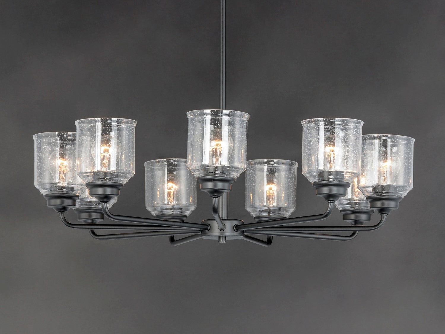 Maxim - 12268CDBK - Eight Light Chandelier - Acadia - Black