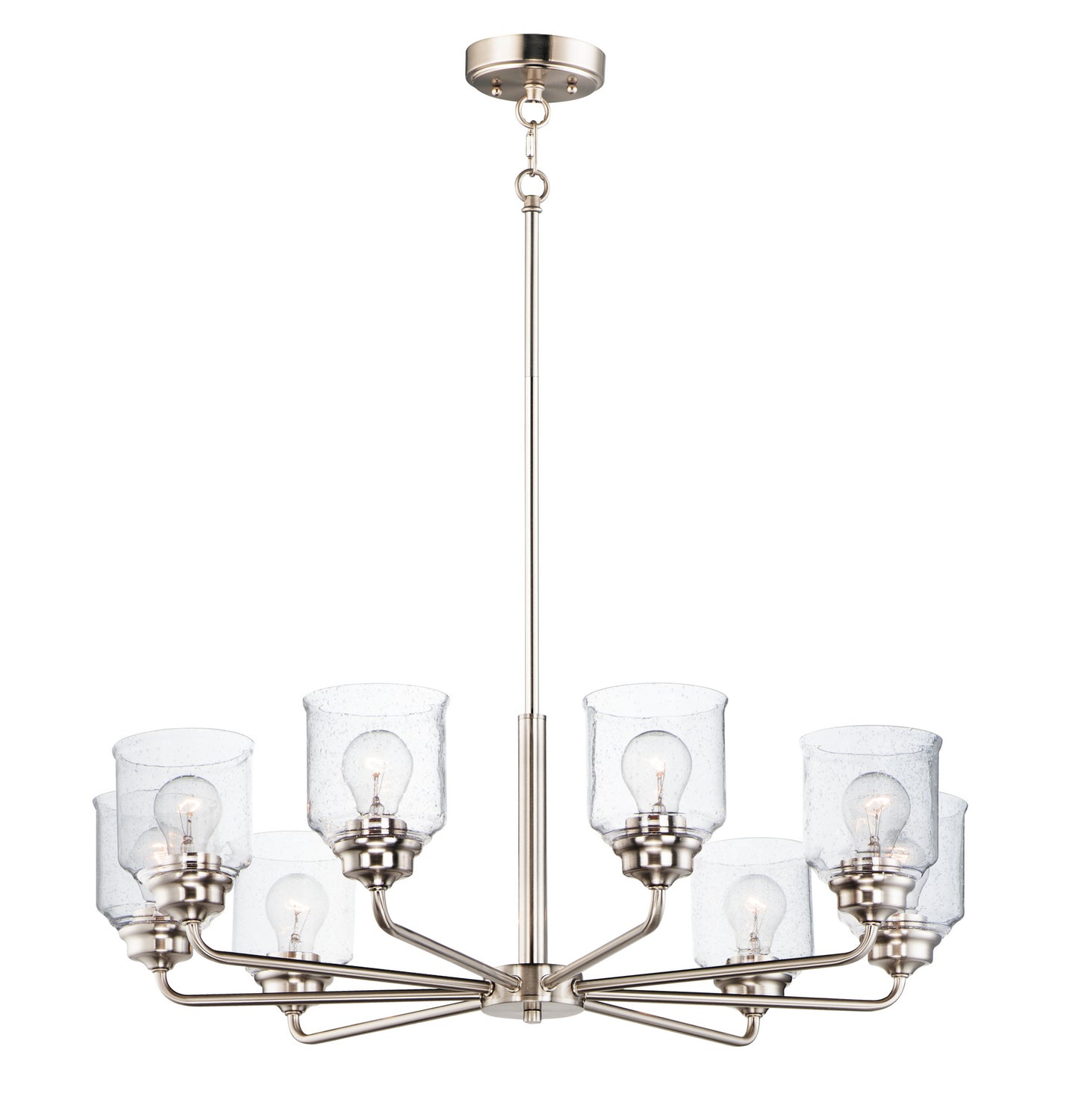 Maxim - 12268CDSN - Eight Light Chandelier - Acadia - Satin Nickel