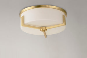 Maxim - 21280SWSBR - Three Light Flush Mount - Dart - Satin Brass