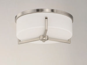 Maxim - 21280SWSN - Three Light Flush Mount - Dart - Satin Nickel