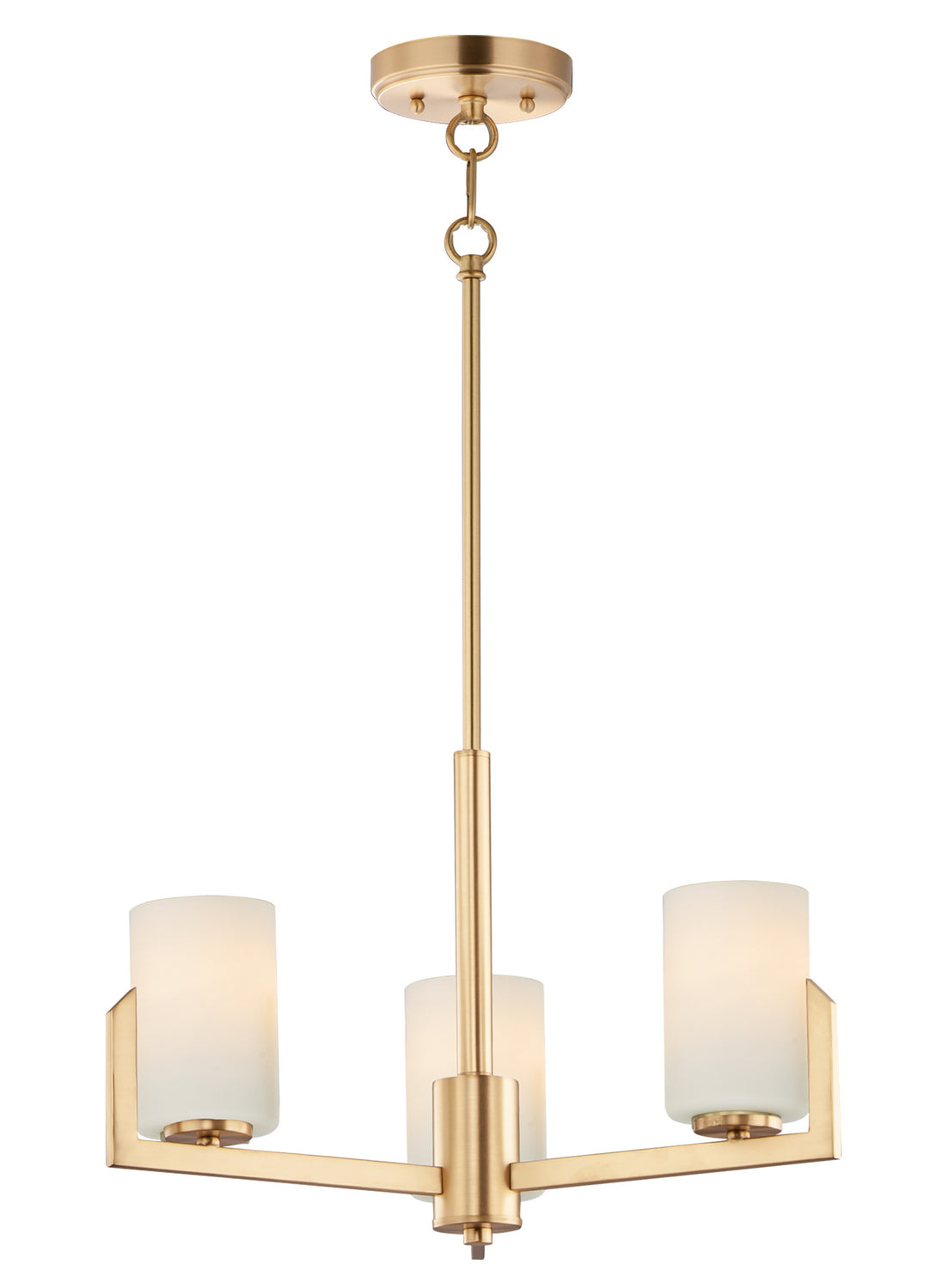 Maxim - 21285SWSBR - Three Light Chandelier - Dart - Satin Brass