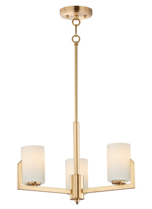 Maxim - 21285SWSBR - Three Light Chandelier - Dart - Satin Brass