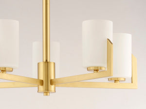 Maxim - 21286SWSBR - Five Light Chandelier - Dart - Satin Brass