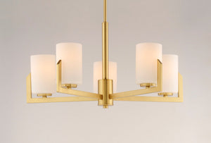 Maxim - 21286SWSBR - Five Light Chandelier - Dart - Satin Brass