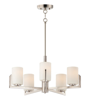 Maxim - 21286SWSN - Five Light Chandelier - Dart - Satin Nickel