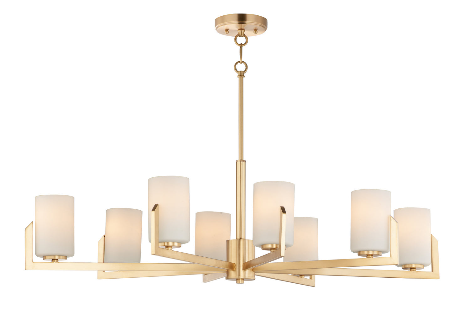 Maxim - 21288SWSBR - Eight Light Chandelier - Dart - Satin Brass