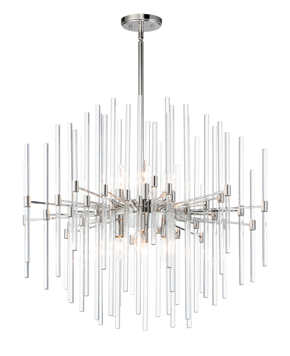 Maxim - 38406CLPN - Eight Light Pendant - Divine - Polished Nickel