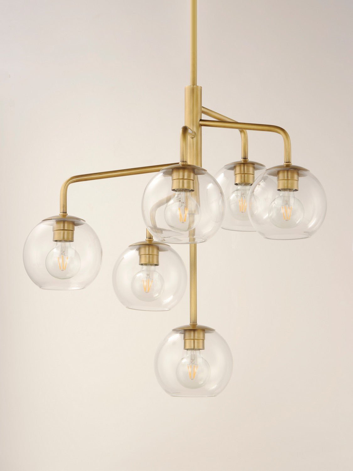 Maxim - 38416CLNAB - Six Light Chandelier - Branch - Natural Aged Brass