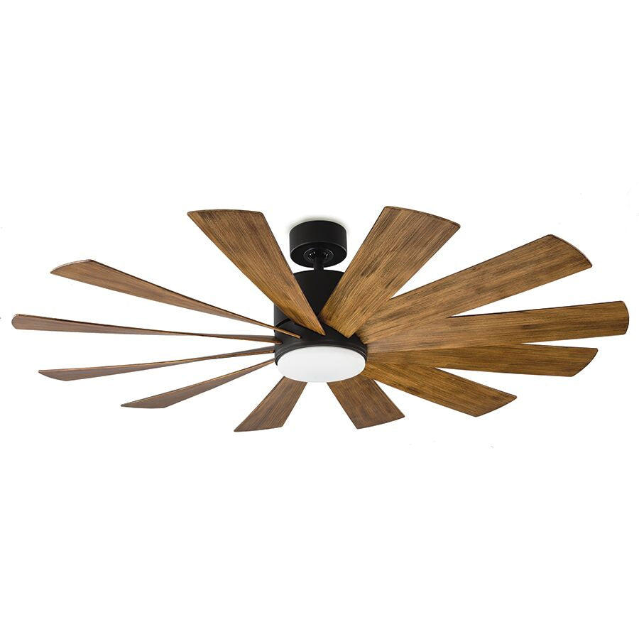 Modern Forms Fans - FR-W1815-60L27MBDK - 60"Ceiling Fan - Windflower - Matte Black/Distressed Koa