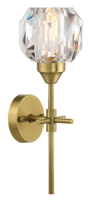 Stone Lighting - WS457CRBBRT4F - Wall Sconce - Geos - Brushed Brass