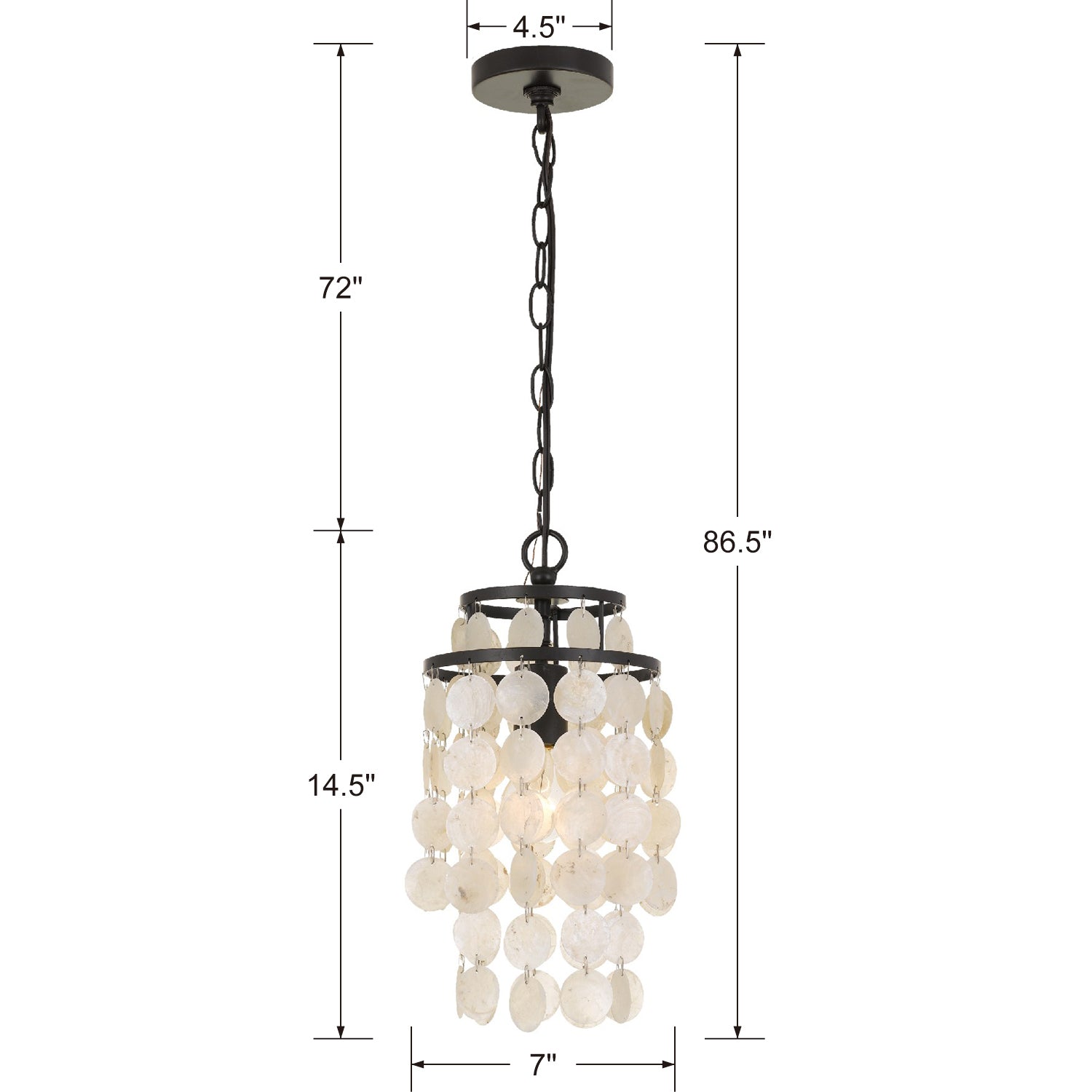 Crystorama - BRI-3000-DB - One Light Mini Chandelier - Brielle - Dark Bronze