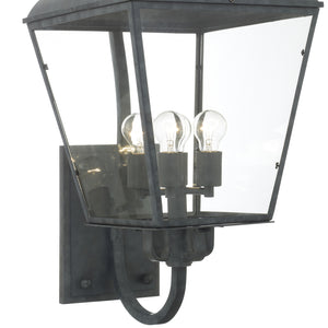 Crystorama - DUM-9804-GE - Four Light Outdoor Wall Sconce - Dumont - Graphite